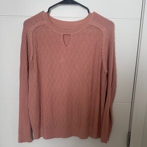 Light Pink Knit Sweater with Stud Detail